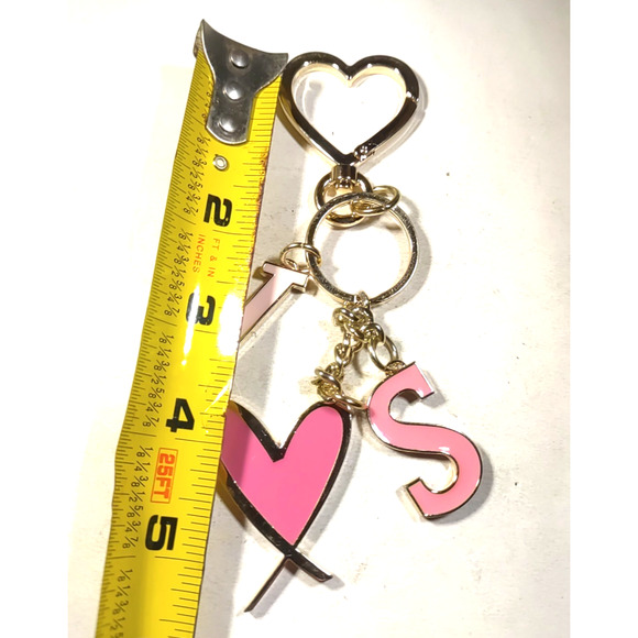 Victoria Secret Keychain Purse Clip Pink Gold Tone Love Romance - Picture 3 of 5